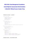 WGU D426&colon; Data Management Foundations Actual Objective Assessment &lpar;OA&rpar; Simulation &ndash; 2026&sol;2027 Official Format &vert; 65 Questions &vert; 120 Minutes &vert; Grade A Prep