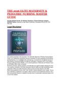THE 2026 ELITE MATERNITY & PEDIATRIC NURSING MASTER GUIDE Includes Detailed Visuals&comma; 55&plus; Modular Questions&comma; & Expert Distractor Analysis 2026&sol;2027 Edition Prepared for High-Stakes Certification Candidates &lpar;NCLEX-RN&comma; CPN&comma; RNC-OB&rpar;
