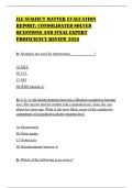 ILE SUBJECT MATTER EVALUATION REPORT&colon; CONSOLIDATED SOLVED QUESTIONS AND FINAL EXPERT PROFICIENCY REVIEW 2026