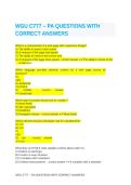 WGU C777 PA QUESTIONS WITH CORRECT ANSWERS