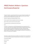 NR602 Pediatric Midterm  Questions And Answers&sol;Study Set