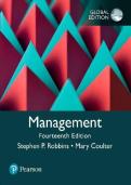 Test Bank for Management Global 15th Edition by Stephen P&period; Robbins & coulter All Chapters 1-18&comma; Complete