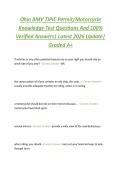 Ohio BMV TIPIC Permit&sol;Motorcycle  Knowledge Test Questions And 100&percnt;  Verified Answers&vert; Latest 2026 Update&vert;  Graded A&plus;