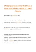 SAE 609 Questions and Verified Answers  Latest 2026 Update &vert; Graded A&plus; &vert; 100&percnt;  Success