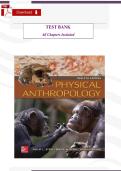 Physical Anthropology &lpar;12th Edition&comma; Philip L&period; Stein & Bruce M&period; Rowe&rpar; &ndash; Verified Test Bank & Complete Study Guide &lpar;Chapters 1&ndash;18&comma; With Answers & Rationales&rpar;