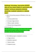 Radiologic Technology  Examination NEWEST  2026 ACTUAL EXAM COMPLETE QUESTIONS AND  CORRECT DETAILED ANSWERS &lpar;VERIFIED  ANSWERS&rpar; &vert;ALREADY GRADED A&plus;&vert;&vert;BRAND  NEW&excl;&excl; 