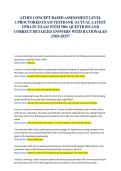 ATI RN CONCEPT BASED ASSESSMENT LEVEL 1 PROCTORED EXAM TESTBANK &sol;ACTUAL LATEST  UPDATE EXAM WITH 500&plus; QUESTIONS AND CORRECT DETAILED ANSWERS WITH RATIONALES  &sol;2026-2027