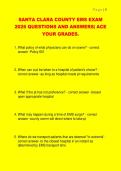 Santa Clara County EMS Exam Review&comma; Santa Clara County EMS Agency&comma; Emergency Medical Services Program&comma; 2026 &ndash; complete exam questions and answers with policy-based explanations