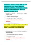 Occupational Therapy Assistant &lpar;OTA&rpar; Test Bank  Examination NEWEST 2026 ACTUAL EXAM  COMPLETE QUESTIONS AND CORRECT DETAILED  ANSWERS &lpar;VERIFIED ANSWERS&rpar; &vert;ALREADY  GRADED A&plus;&vert;&vert;BRAND NEW&excl;&excl; 