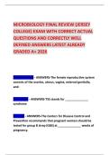 MICROBIOLOGY FINAL REVIEW &lpar;JERSEY COLLEGE&rpar; EXAM WITH CORRECT ACTUAL QUESTIONS AND CORRECTLY WELL DEFINED ANSWERS LATEST ALREADY GRADED A&plus; 2026