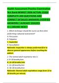Health Assessment Practice Examination  Test Bank NEWEST 2026 ACTUAL EXAM  COMPLETE 200 QUESTIONS AND  CORRECT DETAILED ANSWERS &lpar;VERIFIED  ANSWERS&rpar; &vert;ALREADY GRADED  A&plus;&vert;&vert;BRAND NEW&excl;&excl; 