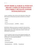 ATI RN Medical-Surgical with NGN 2026-2027 &ndash; Complete 90 Questions & Verified Answers with Rationales