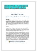 WGU D472 Task 1 Case Study&vert;2026  Update with complete solution&period;