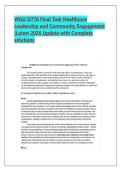WGU D776 Final Task Healthcare  Leadership and Community Engagement  &vert;Latest 2026 Update with Complete  solutions