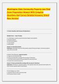 Washington State Community Property Law Final Exam Preparation Newest With Complete Questions And Correct Detailed Answers&vert; Brand New Version&excl;