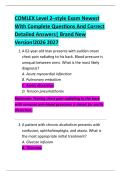 COMLEX Level 2&ndash;style Exam Newest  With Complete Questions And Correct  Detailed Answers&vert; Brand New  Version&excl;2026 2027 