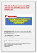 WGU C211 OA Global Economics Exam &lpar;2025 &sol; 2026&rpar; Questions and Verified Answers&comma; 100&percnt; Guarantee Pass