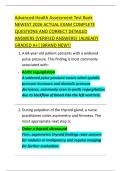 Advanced Health Assessment Test Bank  NEWEST 2026 ACTUAL EXAM COMPLETE  QUESTIONS AND CORRECT DETAILED  ANSWERS &lpar;VERIFIED ANSWERS&rpar; &vert;ALREADY  GRADED A&plus;&vert;&vert;BRAND NEW&excl;&excl; 