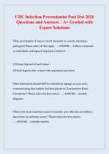 CDC Infection Preventionist Post Test 2026 &ndash; Questions & Answers with Expert Solutions &vert; A&plus; Graded