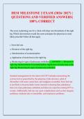 HESI Milestone 2 Exam 2026&sol;2027 &vert; Questions & Verified Answers 100&percnt; Correct