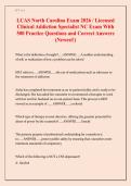 LCAS North Carolina Exam 2026 &vert; Licensed Clinical Addiction Specialist NC Exam &vert; 500 Practice Questions & Verified Answers