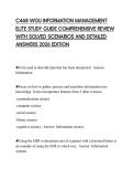 C468 WGU INFORMATION MANAGEMENT ELITE STUDY GUIDE COMPREHENSIVE REVIEW WITH SOLVED SCENARIOS AND DETAILED ANSWERS 2026 EDITION