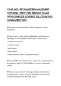 C468 WGU INFORMATION MANAGEMENT TEST BANK LATEST 2026 BUNDLED EXAMS WITH COMPLETE CORRECT SOLUTIONS FOR GUARANTEED PASS
