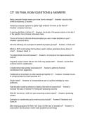CIT 105 FINAL EXAM QUESTIONS & ANSWERS
