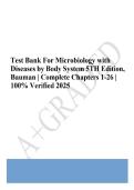 Microbiology with Diseases by Body System 5th Edition by Bauman&comma; All 26 Chapters Covered&comma; Verified
