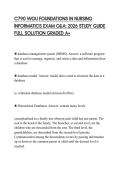 C790 WGU FOUNDATIONS IN NURSING INFORMATICS EXAM Q&A&colon; 2026 STUDY GUIDE FULL SOLUTION GRADED A&plus;