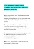 C790 NURSING INFORMATICS WGU EXAMINATION TEST 2026 QUESTIONS WITH ANSWERS GRADED A&plus;