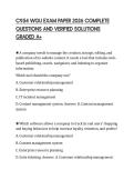 C954 WGU EXAM PAPER 2026 COMPLETE QUESTIONS AND VERIFIED SOLUTIONS GRADED A&plus;