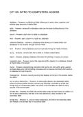 CIT 105&colon; INTRO TO COMPUTERS&colon; ACCESS