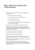 D662 &ndash; WGU Exam Questions with Verified Solutions