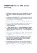 D662 WGU Exam with 100&percnt; Correct Solutions