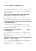 CIT 105&colon; SUMMER TERM&colon; EXAM ONE