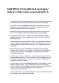 D662 WGU- Personalized Learning for Inclusive Classrooms Exam-Graded A