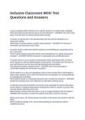 Inclusive Classroom WGU Test Questions and Answers