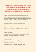 UNMC PPC 1 Final Exam 2026&sol;2027 &ndash; Questions & Verified Answers &vert; Graded A&plus;