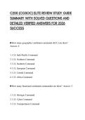 C200 &lpar;CGSOC&rpar; ELITE REVIEW STUDY GUIDE SUMMARY WITH SOLVED QUESTIONS AND DETAILED VERIFIED ANSWERS FOR 2026 SUCCESS
