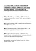 C200 &lpar;CGSOC&rpar; ACTUAL EXAM REVIEW GUIDE WITH TESTED QUESTIONS AND 100&percnt; SOLVED VERIFIED ANSWERS GRADED A&plus;