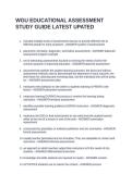 WGU EDUCATIONAL ASSESSMENT STUDY GUIDE LATEST UPATED