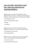 NSG 6430 WEEK 2 KNOWLEDGE CHECK FINAL PAPER 2026 QUESTIONS WITH SOLUTIONS GRADED A&plus;