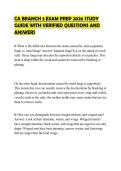 CA BRANCH 3 EXAM PREP 2026 STUDY GUIDE WITH VERIFIED QUESTIONS AND ANSWERS