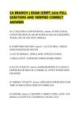 CA BRANCH 3 EXAM SCRIPT 2026 FULL QUESTIONS AND VERIFIED CORRECT ANSWERS