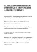 CA BRANCH 3 EXAMPREP BUNDLED EXAMS LATEST KNOWLEDGE CHECK WITH VERIFIED A&plus; SOLUTIONS AND SCENARIOS