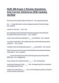 NUR 406 Exam 1 Review Questions And Correct Solutions&vert; 2026 Update&vert; Verified