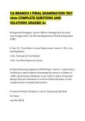 CA BRANCH 3 FINAL EXAMINATION TEST 2026 COMPLETE QUESTIONS AND SOLUTIONS GRADED A&plus;
