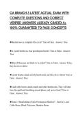 CA BRANCH 3 LATEST ACTUAL EXAM WITH COMPLETE QUESTIONS AND CORRECT VERIFIED ANSWERS ALREADY GRADED A&plus; 100&percnt; GUARANTEED TO PASS CONCEPTS
