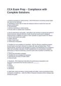CCA Exam Prep &ndash; Compliance with Complete Solutions